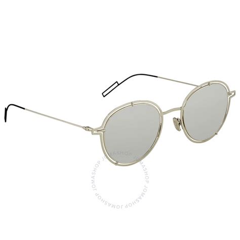 Dior Silver Mirror Round Sunglasses CD 0210S 010 DC